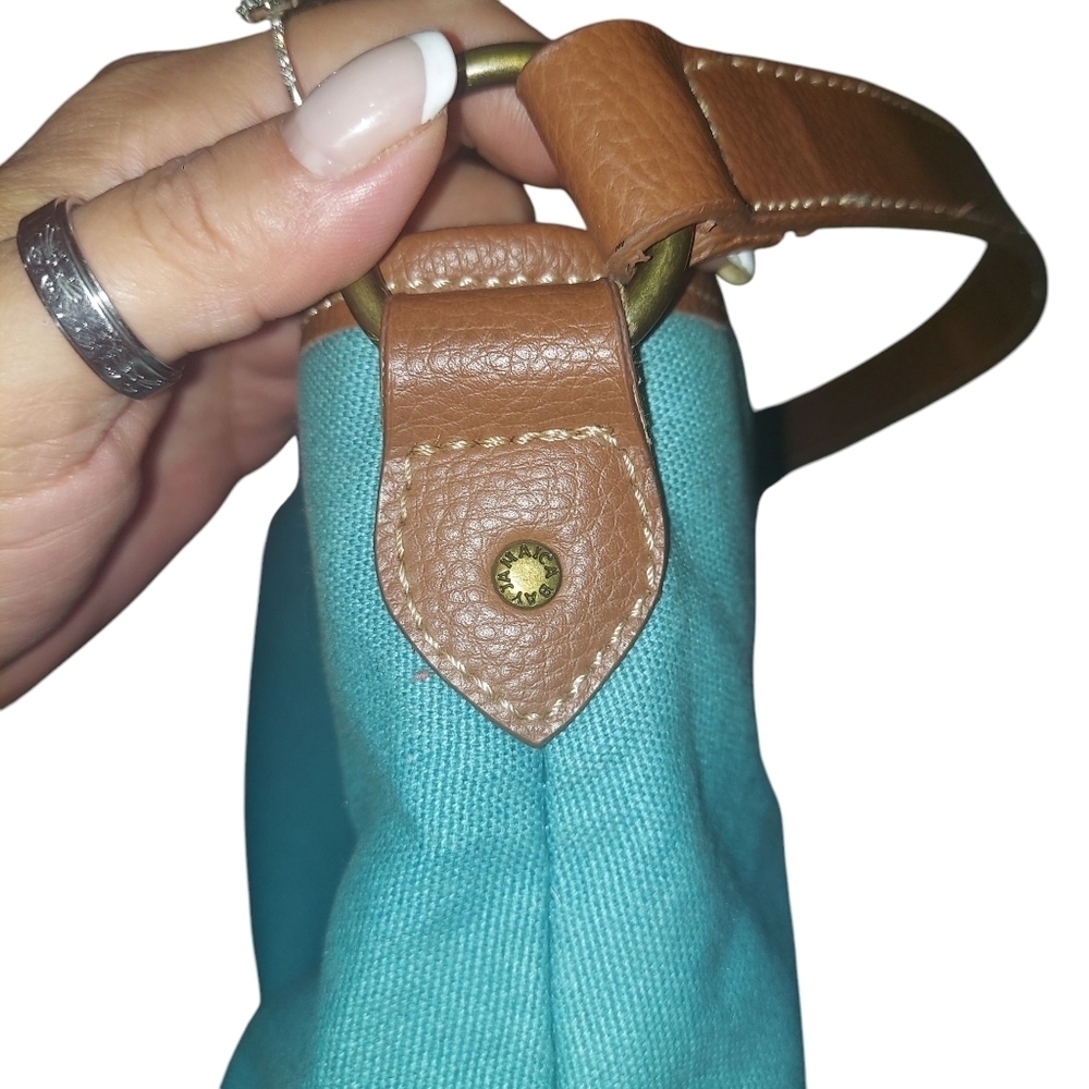 Jamaica Bay Teal Canvas Shoulder Bag - Picture 14 of 15